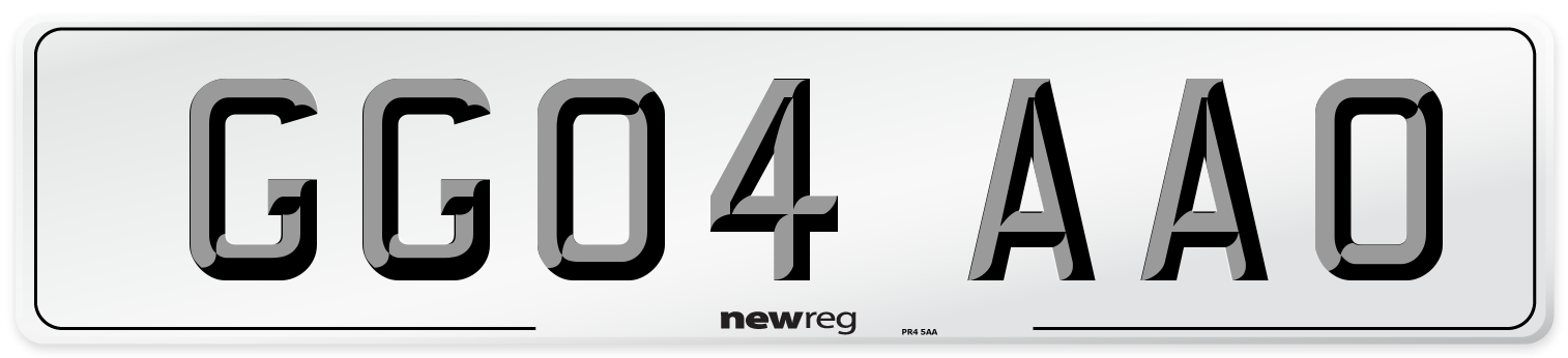 GG04 AAO Number Plate from New Reg